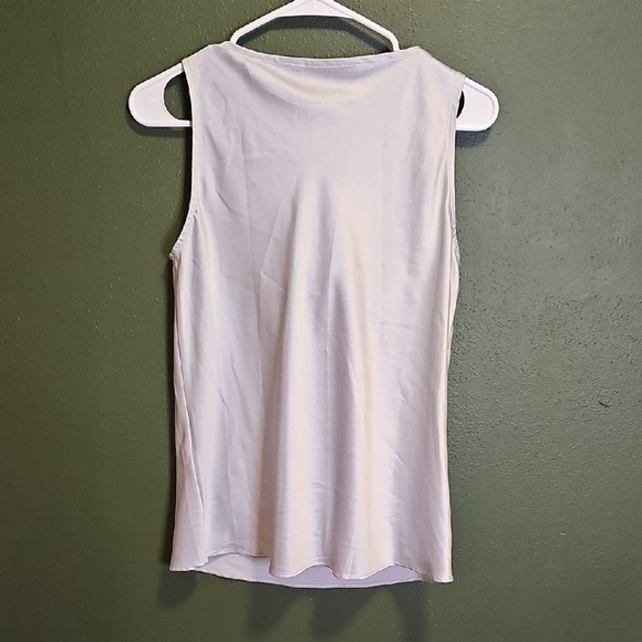 White House Black Market Cowl Neck Satin Tank Top Pale Lavender XS Sleeveless - Picture 5 of 5